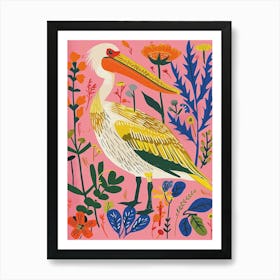 Spring Birds Pelican 4 Art Print