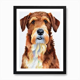 Airedale Terrier Watercolour 5 Dog Art Print