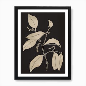 Minimal Abstract Art Plant 50 Art Print