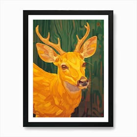 Deer Illustration 11 Art Print