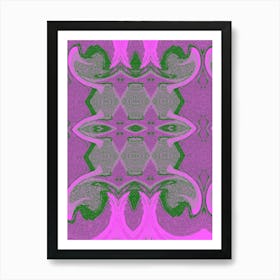 Abstract Pink And Green Art Print