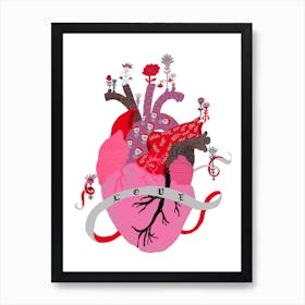 Red Heart Art Print