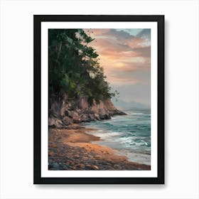 Sunset On The Beach 5 Art Print