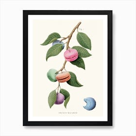 Macaron Plant Cream & Green Art Print