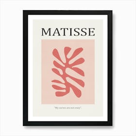 Inspired by Matisse - Red Flower 02 Art Print