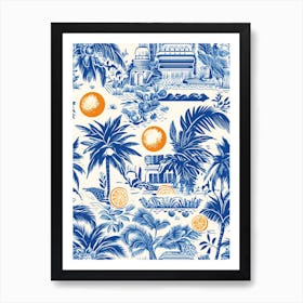 Playa Del Carmen Mexico, Inspired Travel Pattern 4 Art Print