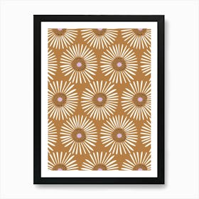 Whimsical Dandelions Caramel Art Print