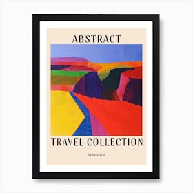 Abstract Travel Collection Poster Turkmenistan 2 Art Print