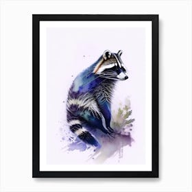 Raccoon In The Wild Abstract Art Print