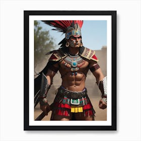 Aztec Warrior Art Print