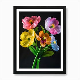 Bright Inflatable Flowers Hellebore 1 Art Print