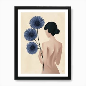 Blue Flowers 3 Art Print