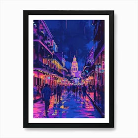 Bourbon Street Retro Pop Art 2 Art Print