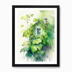 Poison Ivy Growing On Cottage Pop Art 3 Art Print