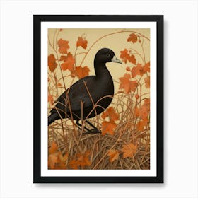 Dark And Moody Botanical Coot 3 Art Print