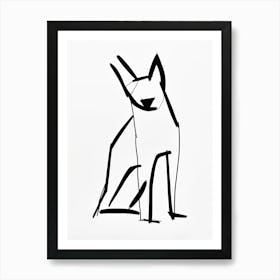 Dog One Line Art 1 Art Print