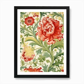 Floral Wallpaper 281 Art Print