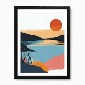 Sunset in Sweden, Scandinavian Simplicity Art Print