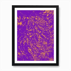 Abstract Purple And Yellow Swirls Art Print