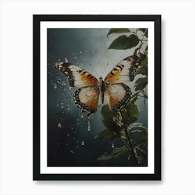 Butterfly In The Rain Art Print