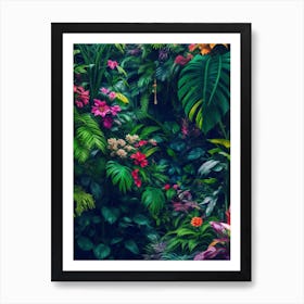 The Essence Of Maximalism Through A Lush and Abundant Botanical Jungle 1 Art Print