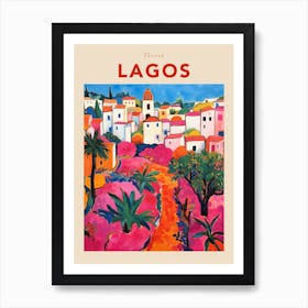 Lagos Portugal 2 Fauvist Travel Poster Art Print