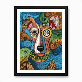 An Abstract Artwork Of A Dog The Dog S Face Art Print