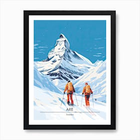 Are, Sweden, Ski Resort Poster Illustration 7 Art Print