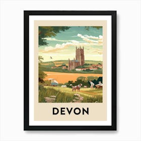 Vintage Travel Poster Devon 7 Art Print