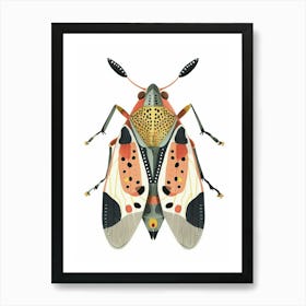 Colourful Insect Illustration Leafhopper 8 Art Print