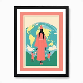 Tarot Card Style The World 2 Art Print