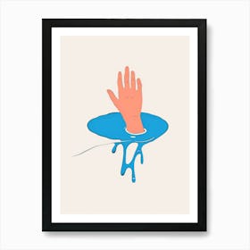 Hand In Water 1 Art Print