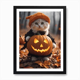 Halloween Cat 1 Art Print