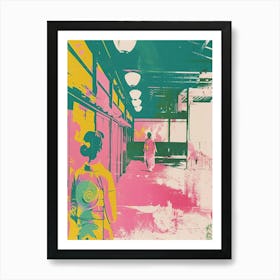 Kanazawa Japan Duotone Silkscreen 5 Art Print