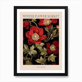 Hellebore 3 Winter Flower Market Poster Art Print