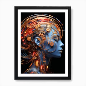 Futuristic Woman Art Print