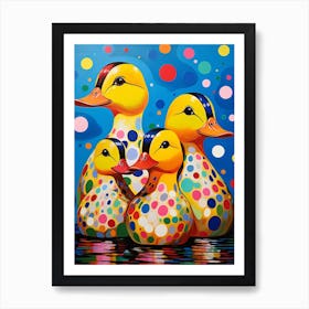 Polka Dot Ducklings 6 Art Print