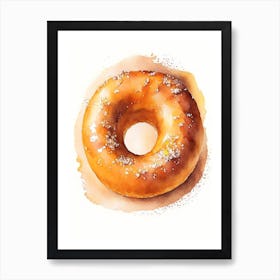 Pumpkin Spice Donut Cute Neon 1 Art Print