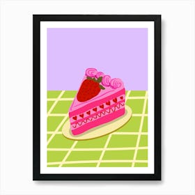 Strawberry Cake Art Print