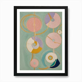 Abstract Pastel Circles Art Print