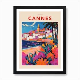 Cannes France 5 Fauvist Travel Poster Art Print