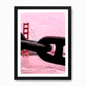 Pink Golden Gate Bridge Art Print