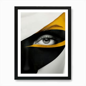 Black And Yellow Art Print