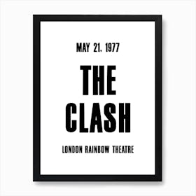 The Clash 1977 Concert Poster Art Print