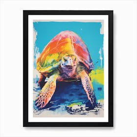 Sea Turtle Screen Print Inspired 1 Art Print