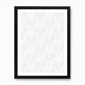 Abstract line art Wave Pattern Art Print