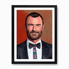 Liev Schreiber Illustration Movies Art Print