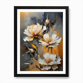 White Flowers 6 Art Print