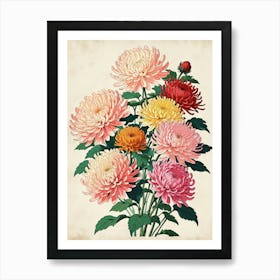 Chrysanthemums 2 Art Print