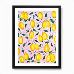 Lively Lemons Art Print